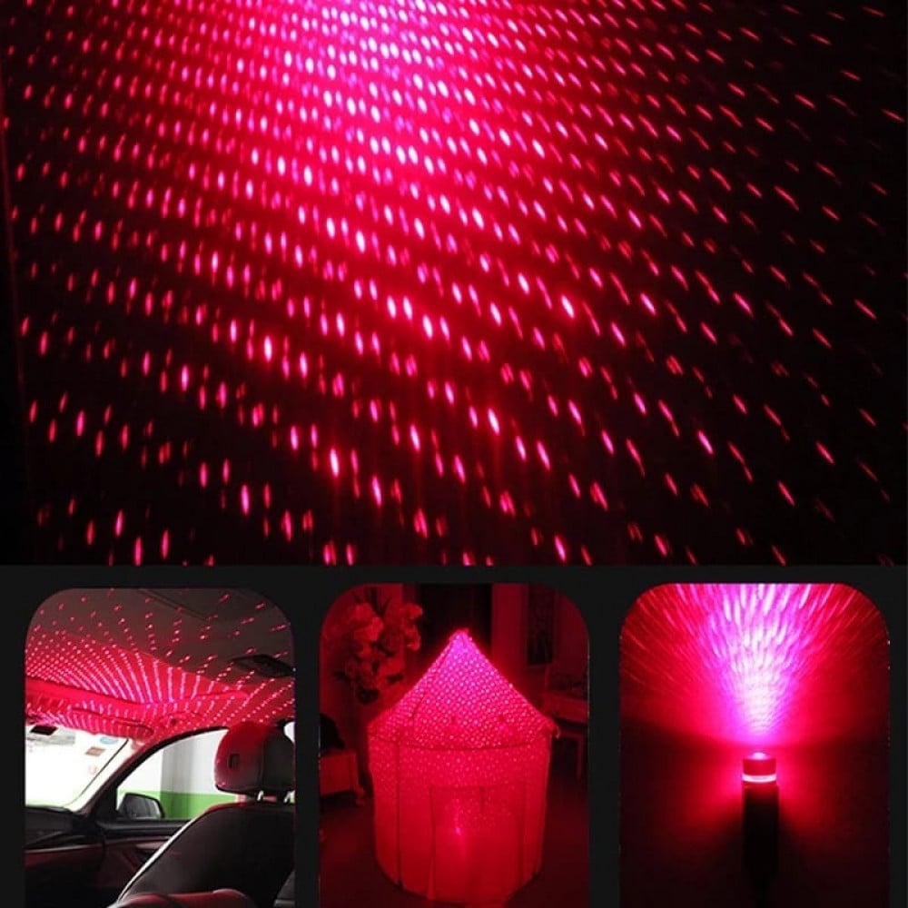 إضاءة سقف سيارة بانورامي لون أحمر
