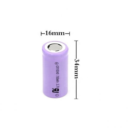 بطارية ليثيوم 16340 بسعة 700 mAH