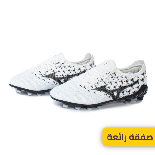 حذاء كورة ميزونو ابيض علي اسود مورال نيو 3