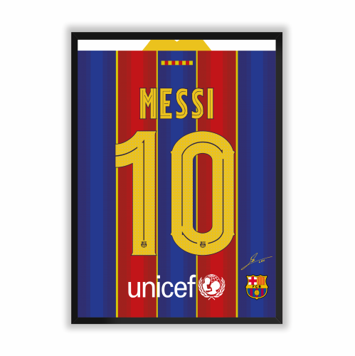 لوحة جدارية باسماء وارقام برشلونة 2020