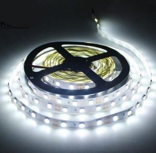 أبيض بارد 5050 SMD LED شريط مرن 1 متر 12 فولت