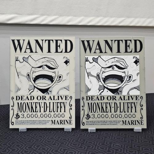لوحة بلاستيك طباعة ون بيس wanted luffy