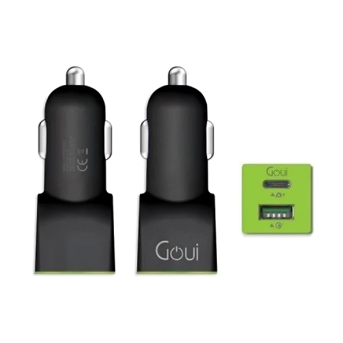 شاحن سيارة 2 منافذ 36W USB+PD من شركة GOUI