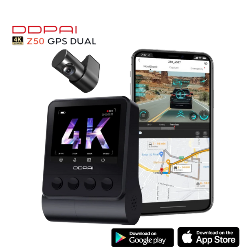 داش كام دي دي باي DDPAI Z50 4K كاميرا امامية وخلفي...