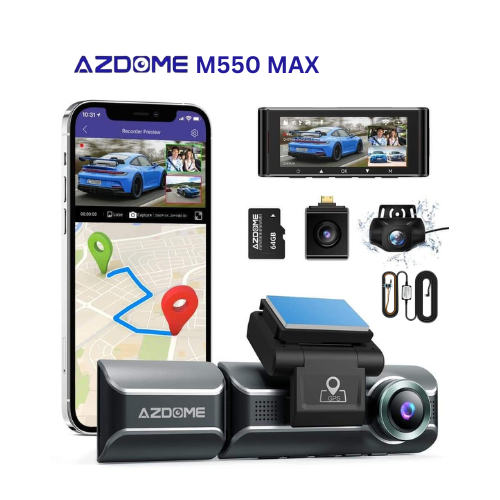 داش كام أزدوم M550 MAX -4K أمامية + داخلية + خلفية...