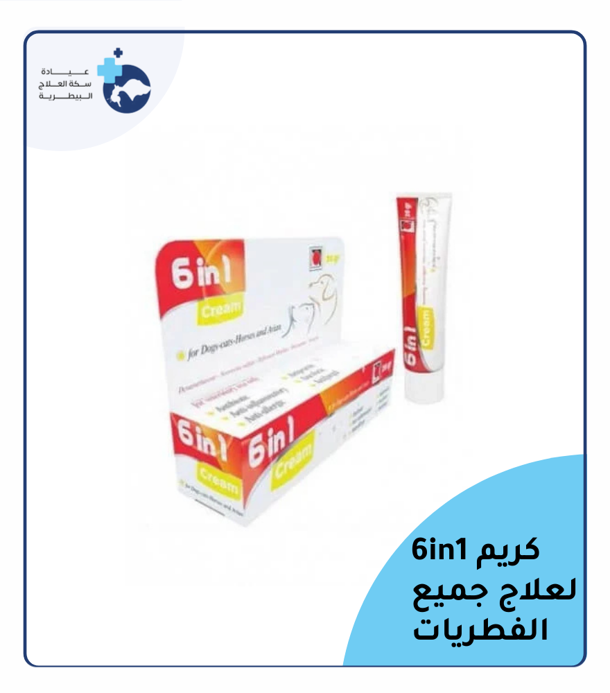 كريم 6in1 لعلاج الفطريات للكلاب والقطط 20g