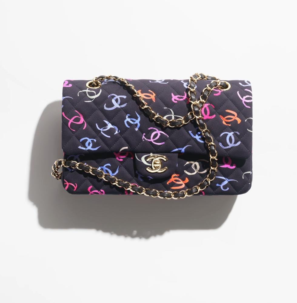 Chanel fabric flap bag sale