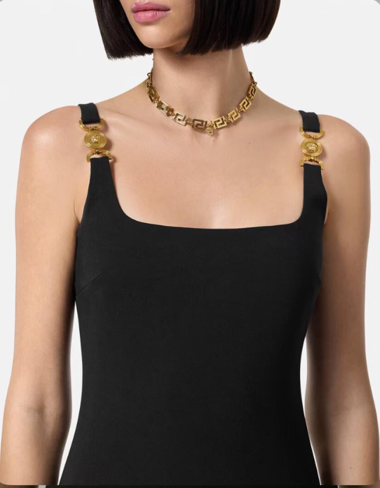 Versace Medusa Black Mini Dress - TEBOUGIE