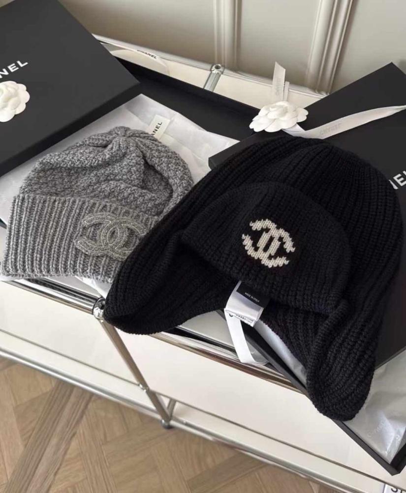 2024 Chanel Beanie Hat Black Wool - TEBOUGIE 2024 Chanel Beanie Hat Black Wool - TEBOUGIE