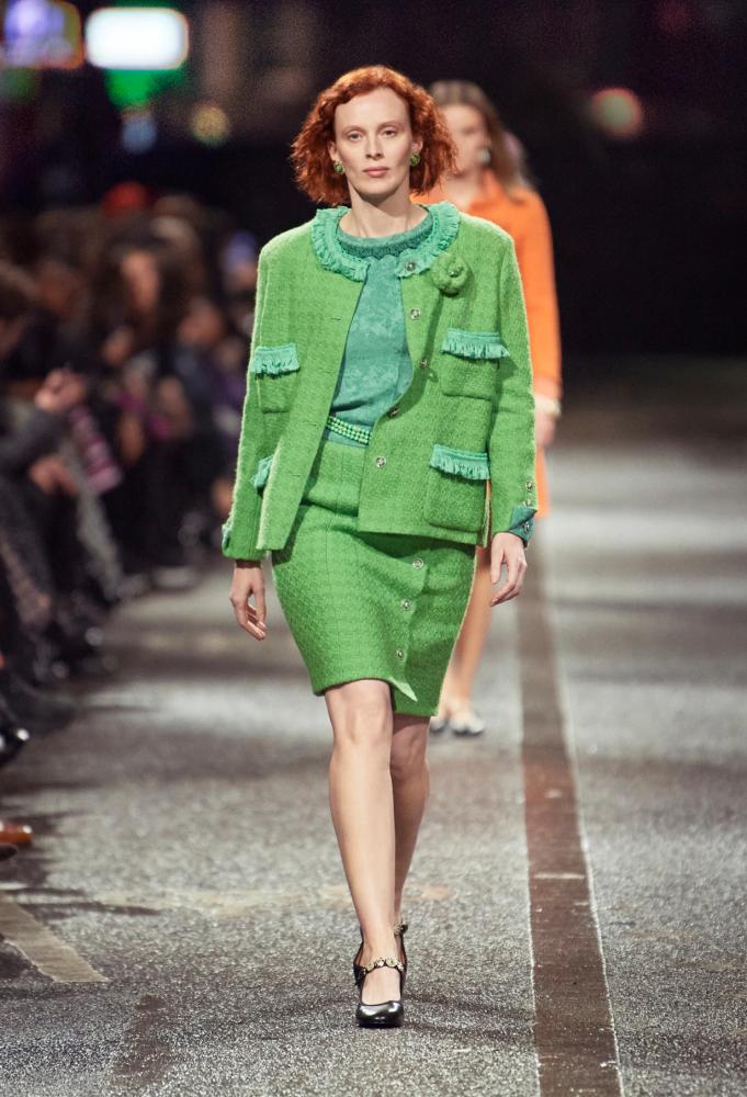 2024 Chanel Light Green Silk Jacquard Shirt - TEBOUGIE 2024 Chanel Light Green Silk Jacquard Shirt - TEBOUGIE