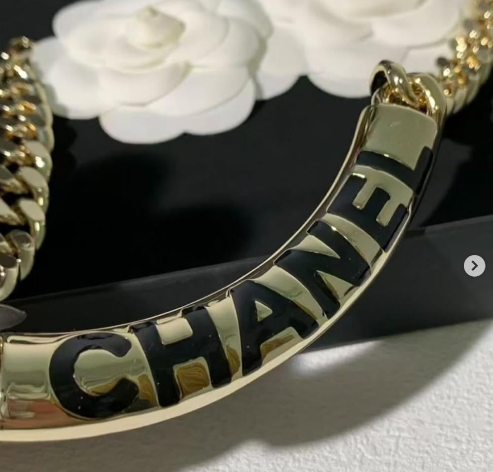 【気高き首もと】CHANEL 25SS Choker Necklace 2025 Chanel Choker Necklace Gold Black or Silver White Chain