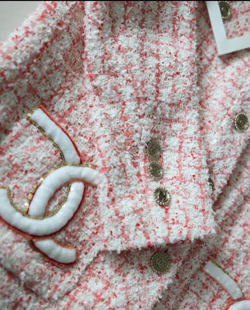 2024 Chanel jacket embroidered bright tweed jacket - TEBOUGIE