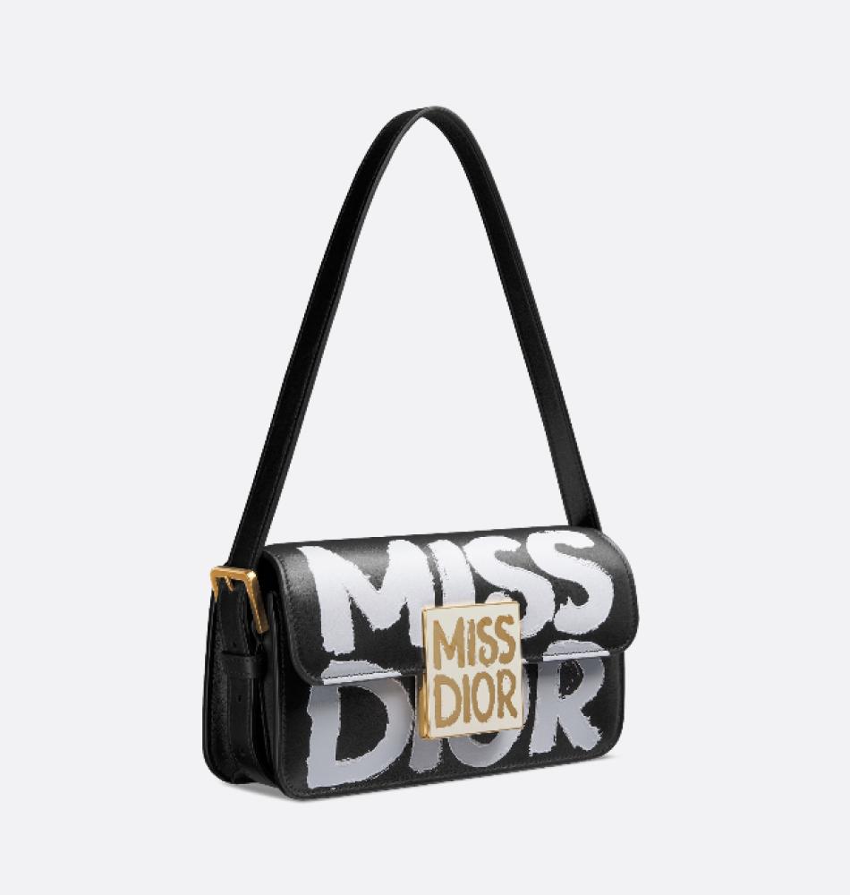 Miss Dior Black Leather Bag - TEBOUGIE