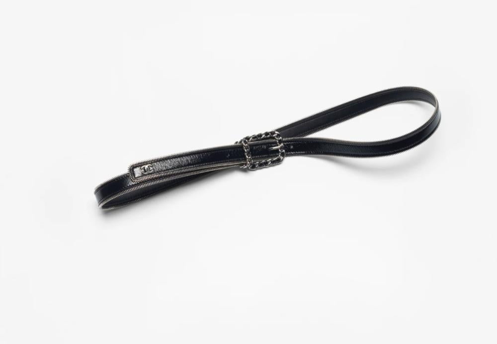 2024 Chanel Black Leather Silver Belt - TEBOUGIE 2024 Chanel Black Leather Silver Belt - TEBOUGIE