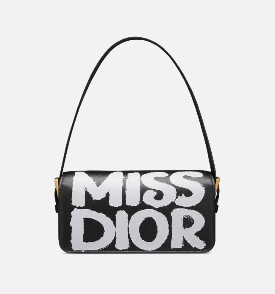 シンプル可愛い♪ Miss Dior フラップバッグ ブラック Miss Dior Flap Bag Black Quilted Miss Dior Allover Calfskin