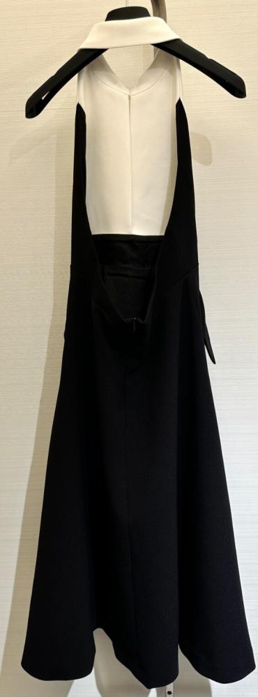 2024 Dior open-back black crepe dress