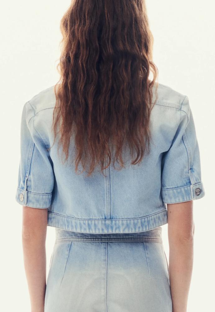 2024 Chanel Jacket Faded Denim Jacket - TEBOUGIE