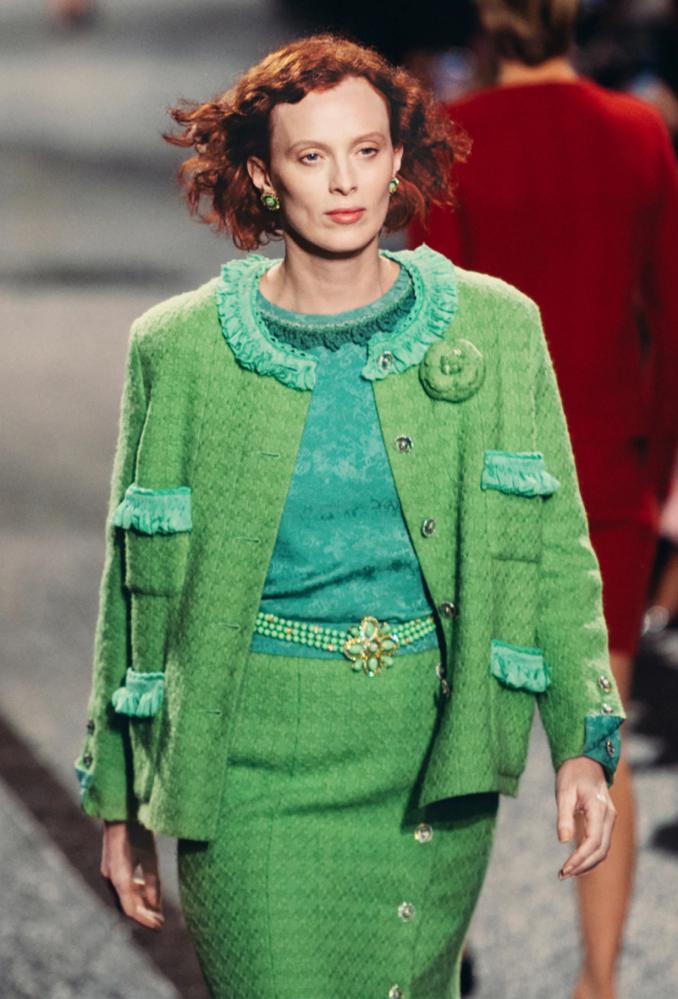 2024 Chanel Light Green Silk Jacquard Shirt - TEBOUGIE
