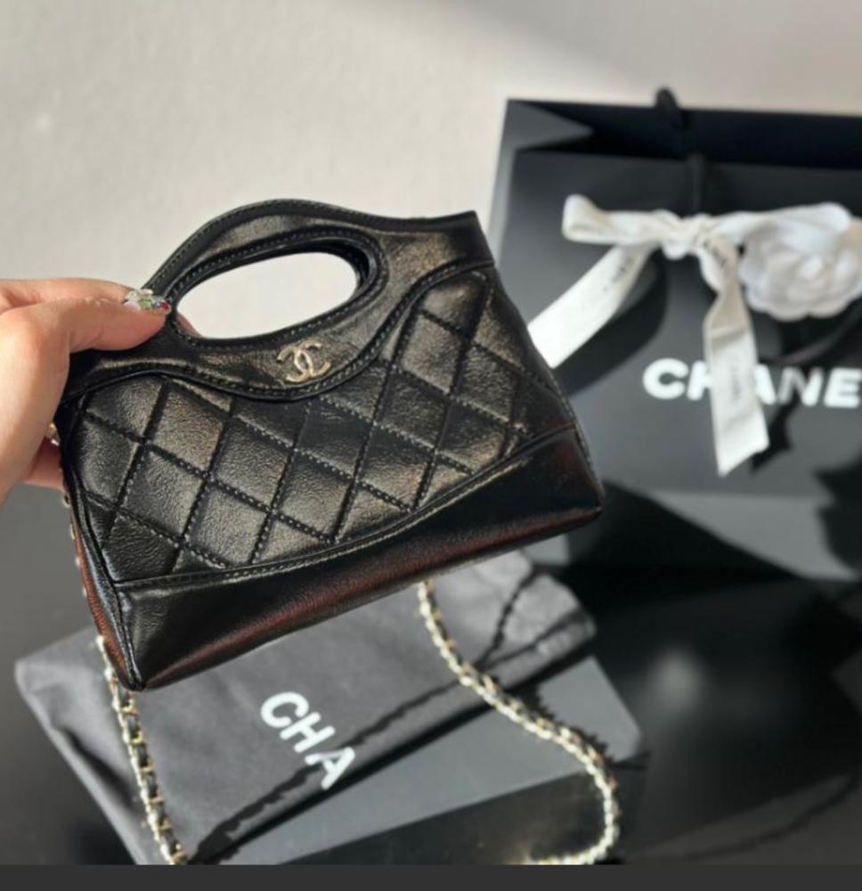 Chanel Black Quilted Lambskin Enamel Coco Chanel Mini Flap