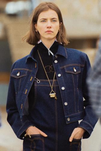 2025 Chanel Blouse Jacket Cruise Denim Dark Blue - TEBOUGIE