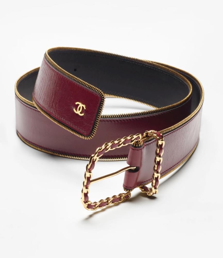 CHANEL ブラウンレザーベルト CHANEL ダークブラウン レザー ベルト - メルカリ