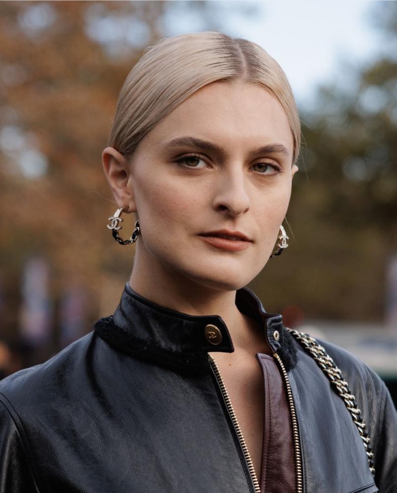 2024 Chanel gold CC logo ring earrings studded with crystals