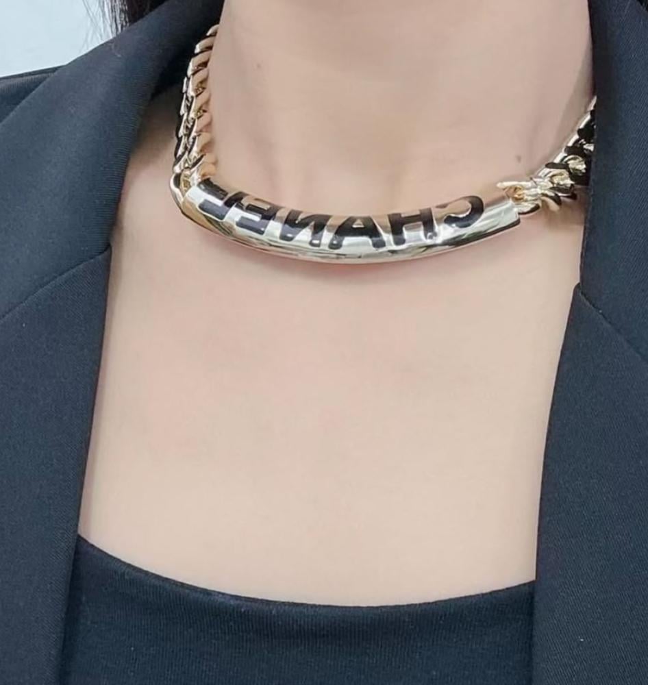 【気高き首もと】CHANEL 25SS Choker Necklace 2025 Chanel Choker Necklace Gold Black or Silver White Chain