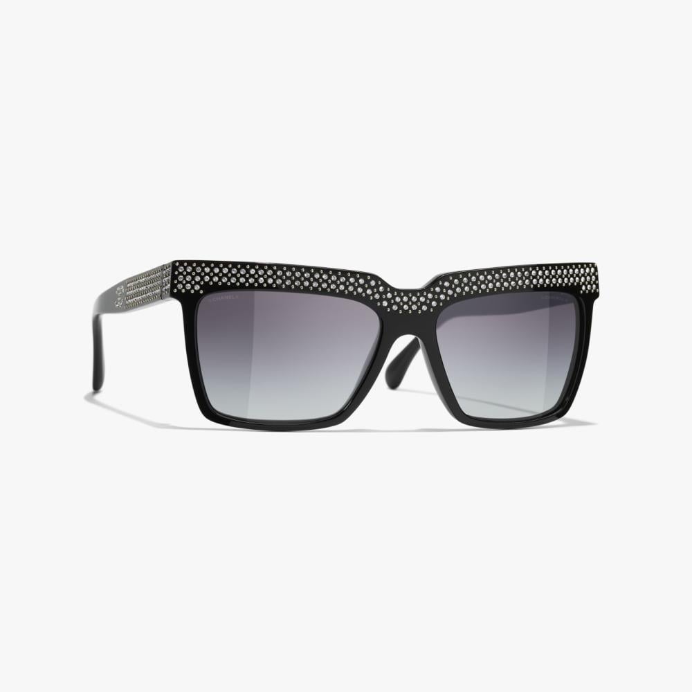 2025 Chanel Black Square Frame Sunglasses - TEBOUGIE