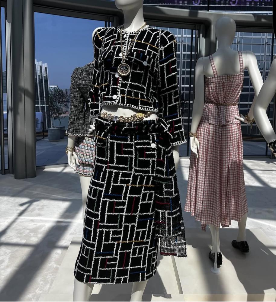 2025 Chanel Jacket Color Block Embroidered Tweed Jacket