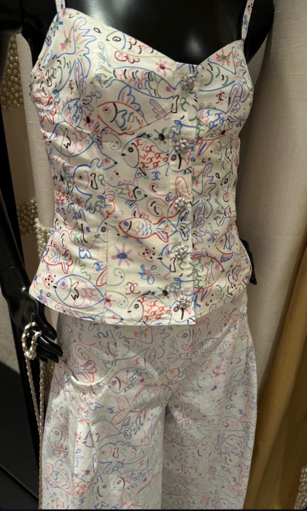 2025 Chanel Top Cruise Fish Pattern Shirt - TEBOUGIE