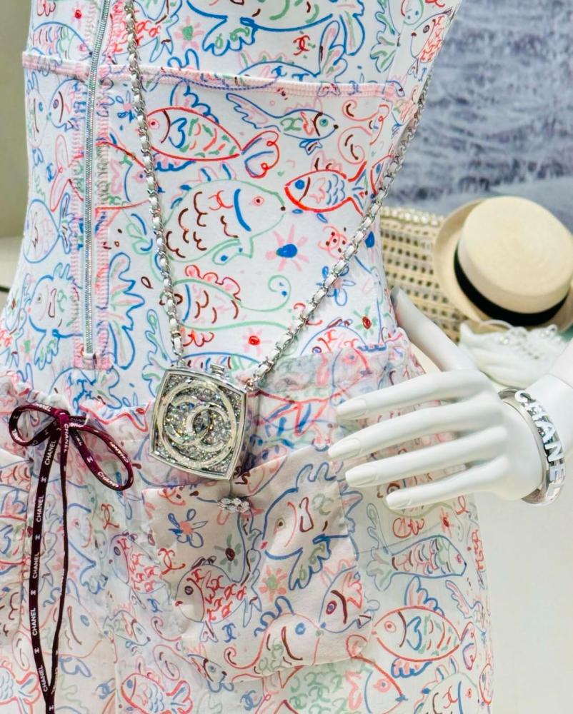 2025S ココビーチ♪【CHANEL】スカート Printed Stretch Jersey Chanel Skirt In Printed Voile Cotton Coco Beach Collection