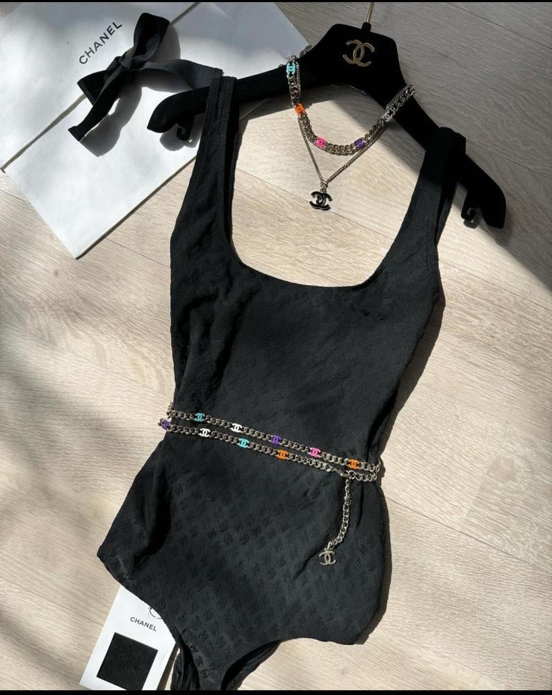 Black chanel swimsuit online