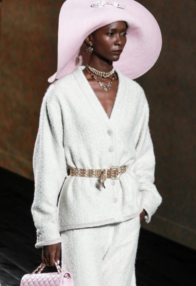 2024 Chanel Jacket Cashmere Tweed Jacket White Silver - TEBOUGIE