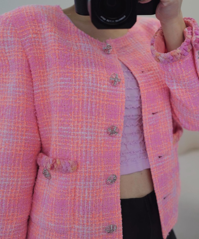 Light pink tweed jacket 2025