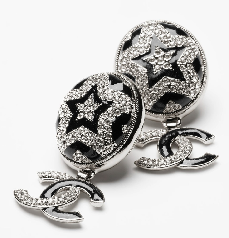Chanel logo earrings studs online