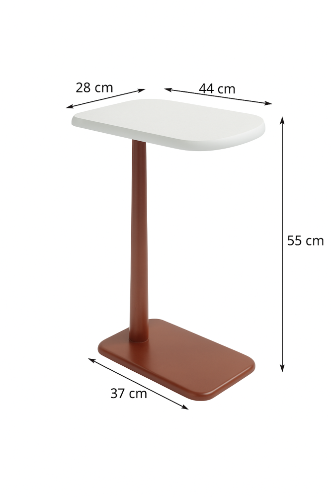 طاولة جانبية ، بسطح خشبي