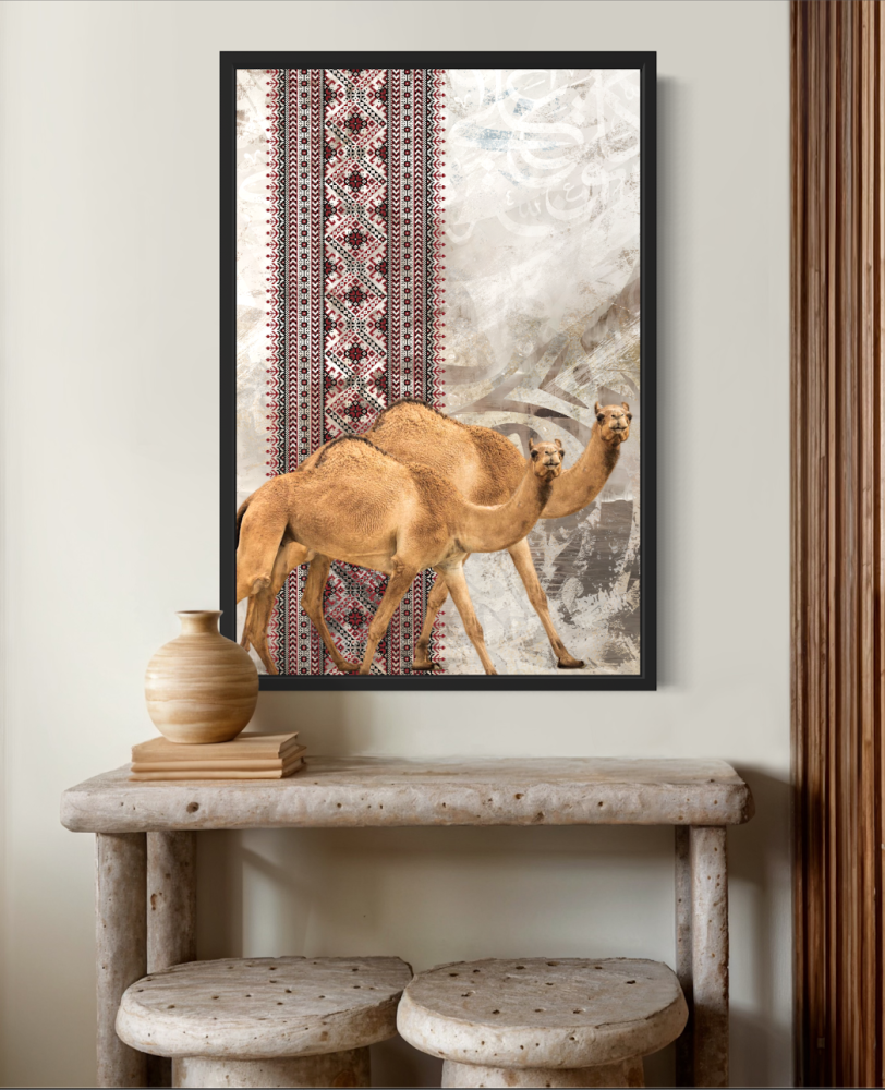 لوحة فنية - الإبل