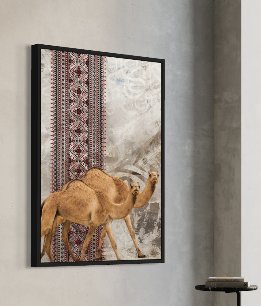 لوحة فنية - الإبل