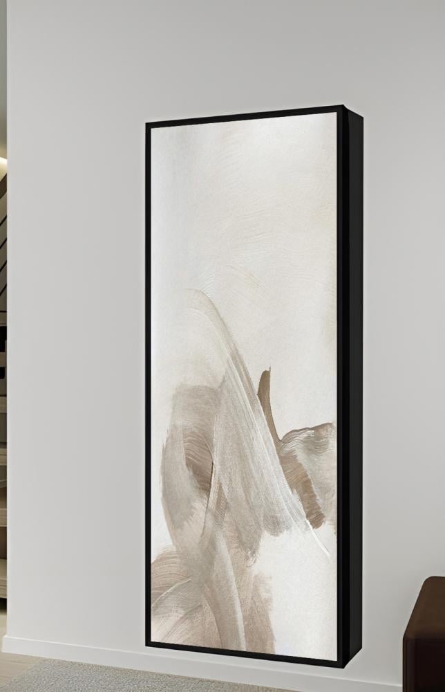 دولاب عبايات مبتكر مع باب للوحة جدارية