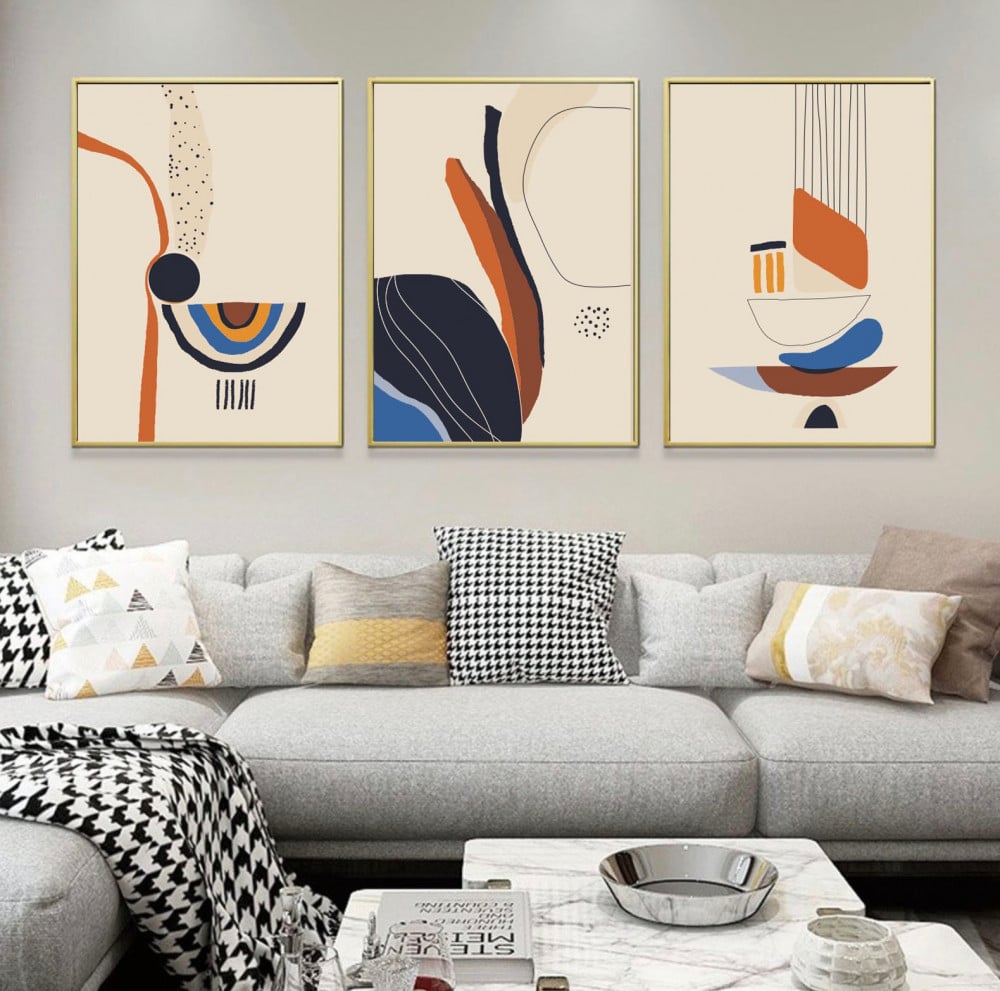 جديد - طقم من 3 لوحات مودرن - نمط بوهيمي - افكار مودرن