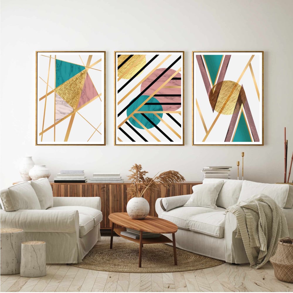 طقم من 3 لوحات مودرن