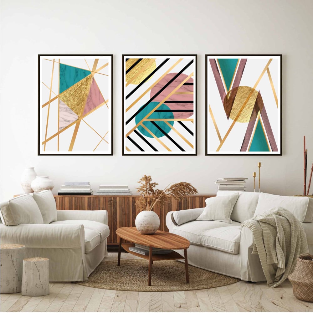 طقم من 3 لوحات مودرن