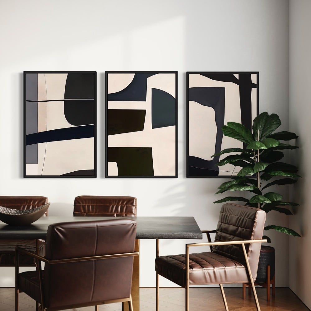 طقم لوحات مكون من ثلاث لوحات جدارية مميزه مودرن بافضل الاسعار