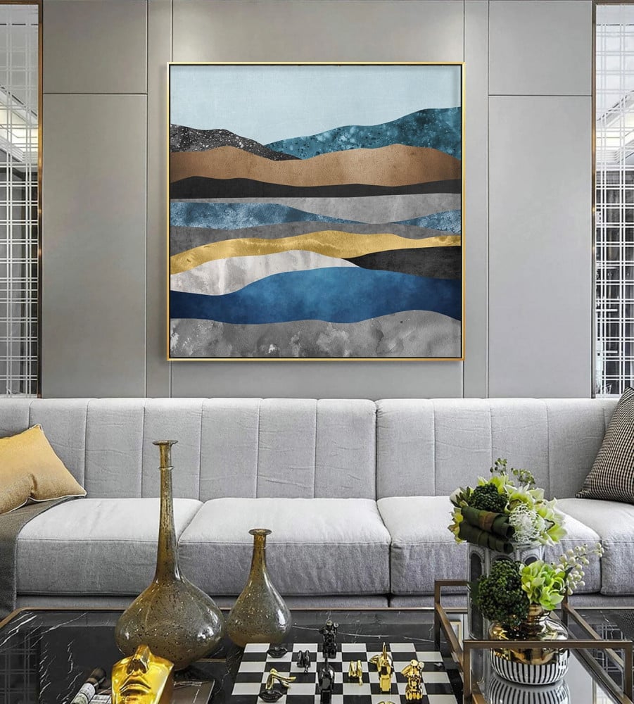 لوحه فنية تجريدي مميزة بدرجات الوان متعددة واسعار منافسة - افكار مودرن