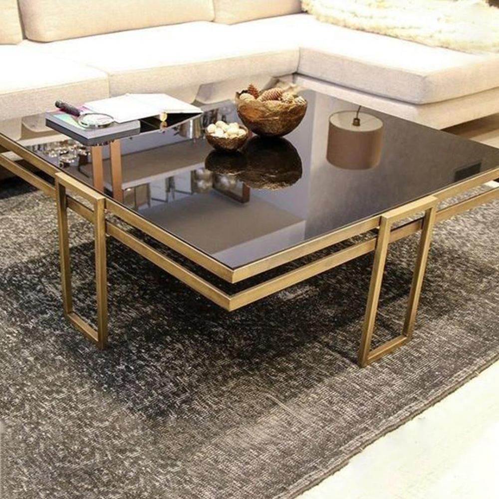 طاولة مودرن الوسطية - زجاج ومعدن