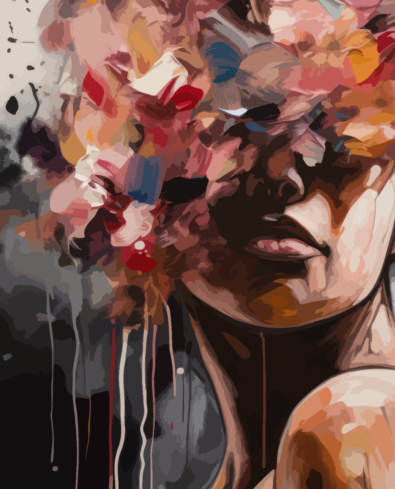 لوحة جدارية فنية مودرن ،  قماش كانفس