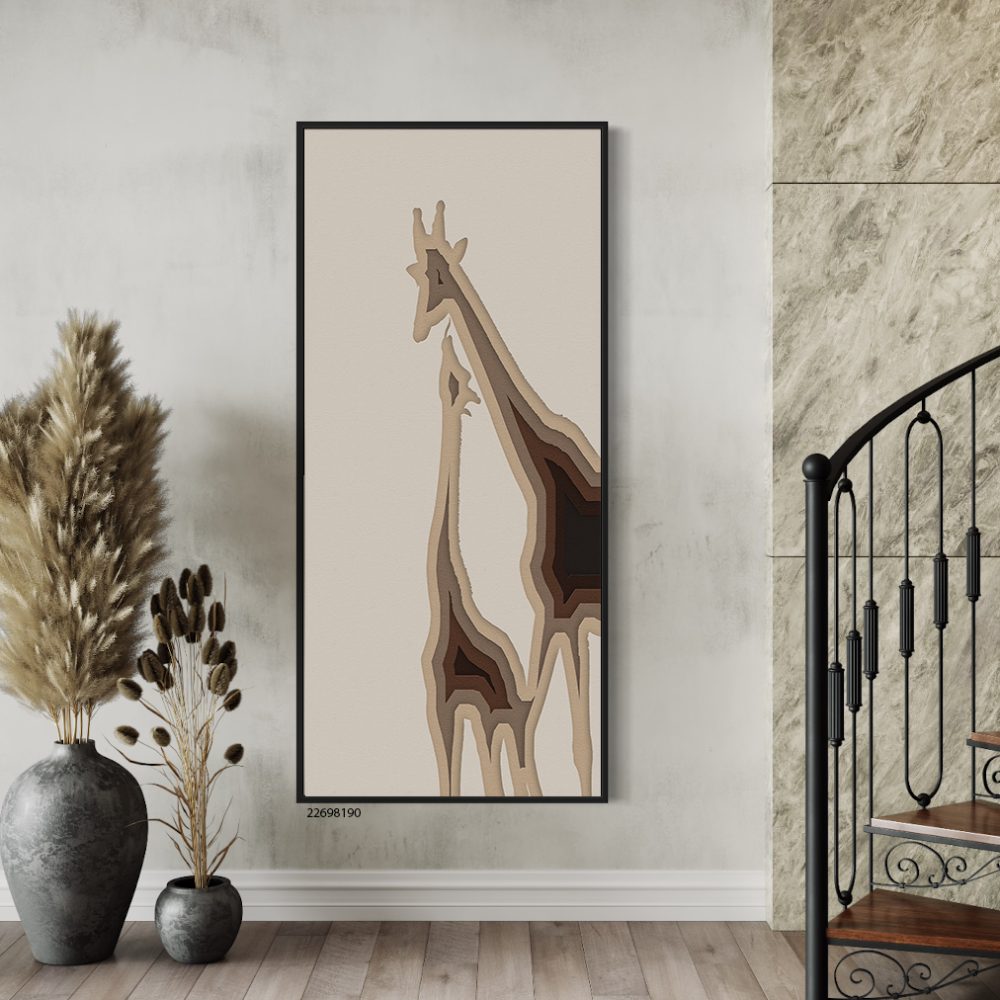 لوحة الزرافة بتصميمها التجريدي الأنيق