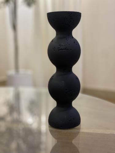 حامل شمع اسود مطفي