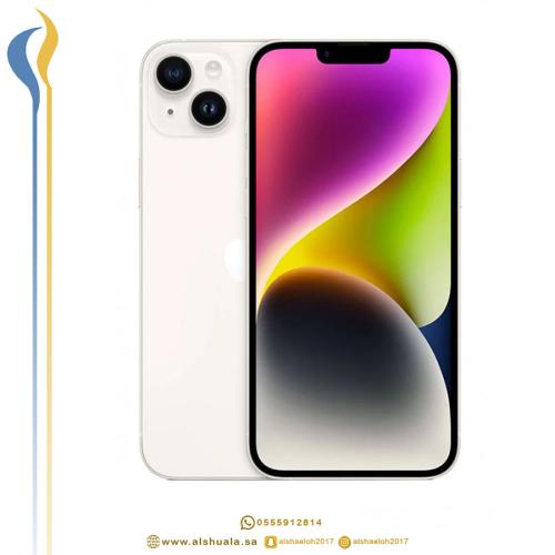 ابل ايفون 14 بلس 128GB ابيض ضمان حاسبات العرب (نسخ...