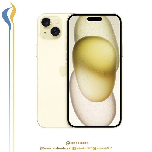 ابل ايفون 15 بلس 128GB اصفر ضمان حاسبات العرب (نسخ...